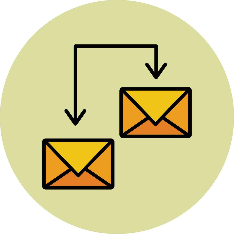icône de vecteur d'échange de mails