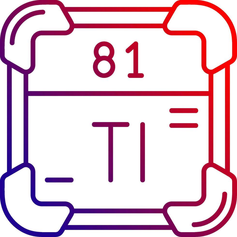 thallium ligne pente icône vecteur