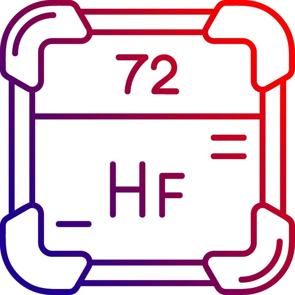 hafnium ligne pente icône vecteur