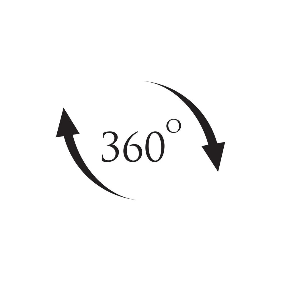 Modèle de conception de vecteur icône 360 degrés