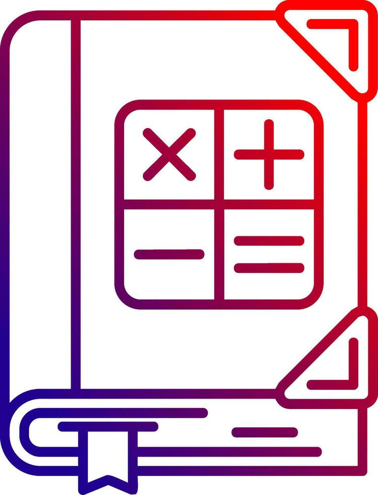 icône de dégradé de ligne mathématique vecteur