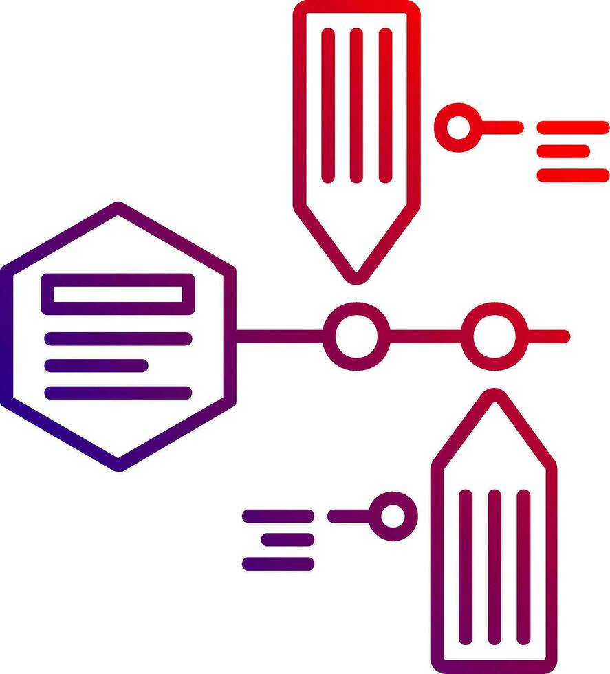 icône de dégradé de ligne de chronologie vecteur