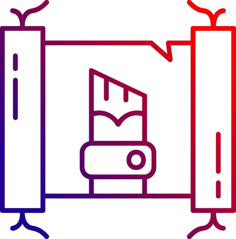 caligraphie ligne pente icône vecteur