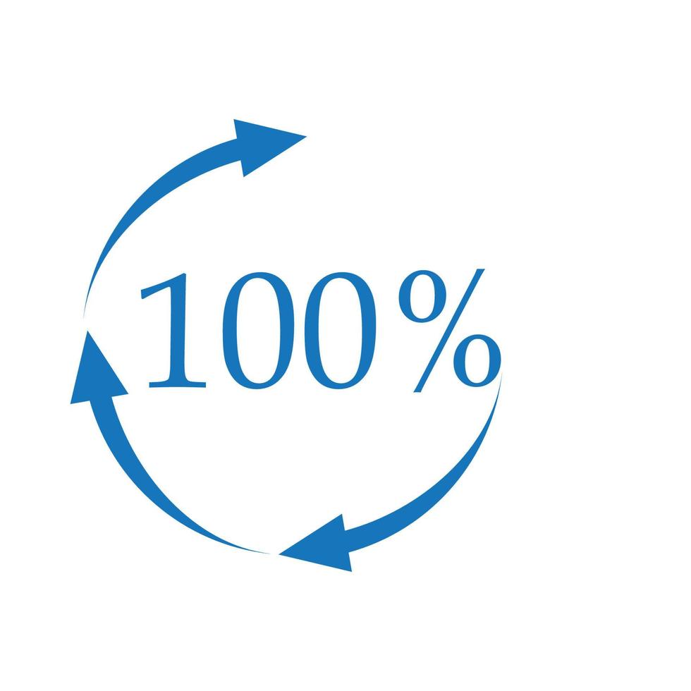 100 pour cent icône modèle de conception d'illustration vectorielle vecteur