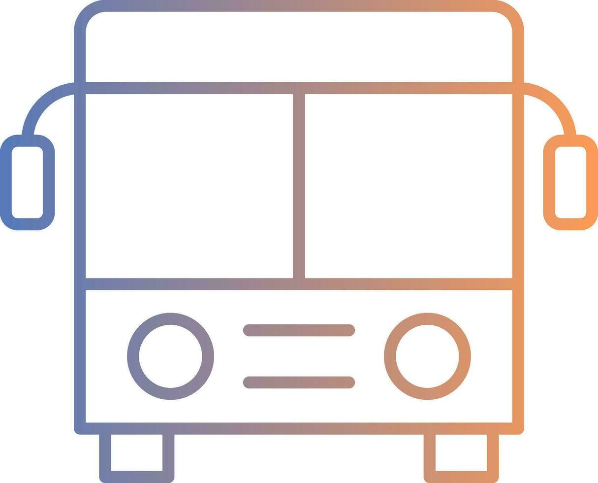 icône de dégradé de ligne de bus vecteur
