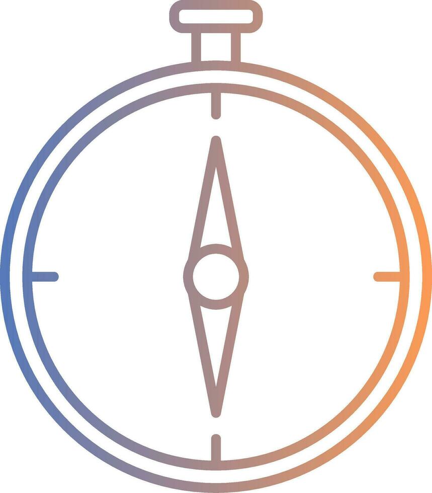 icône de gradient de ligne de boussole vecteur