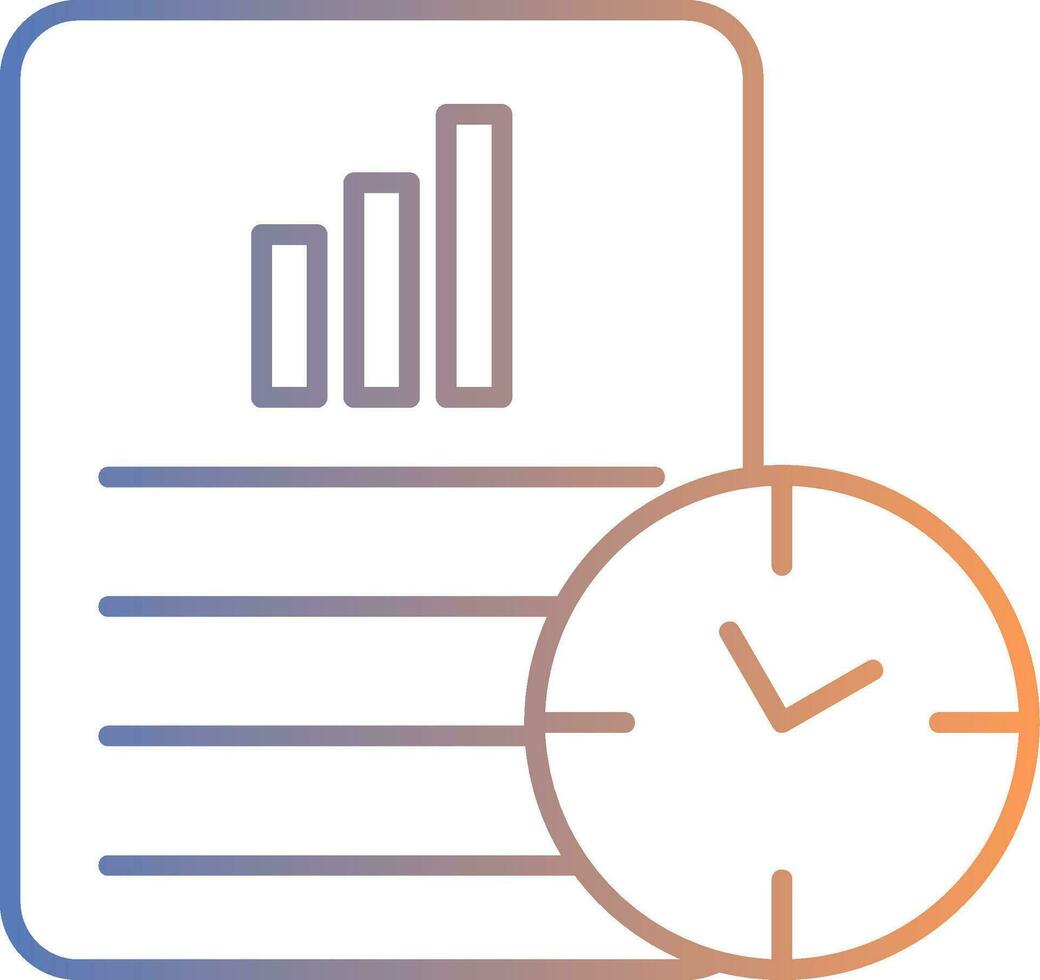 icône de gradient de ligne de productivité vecteur