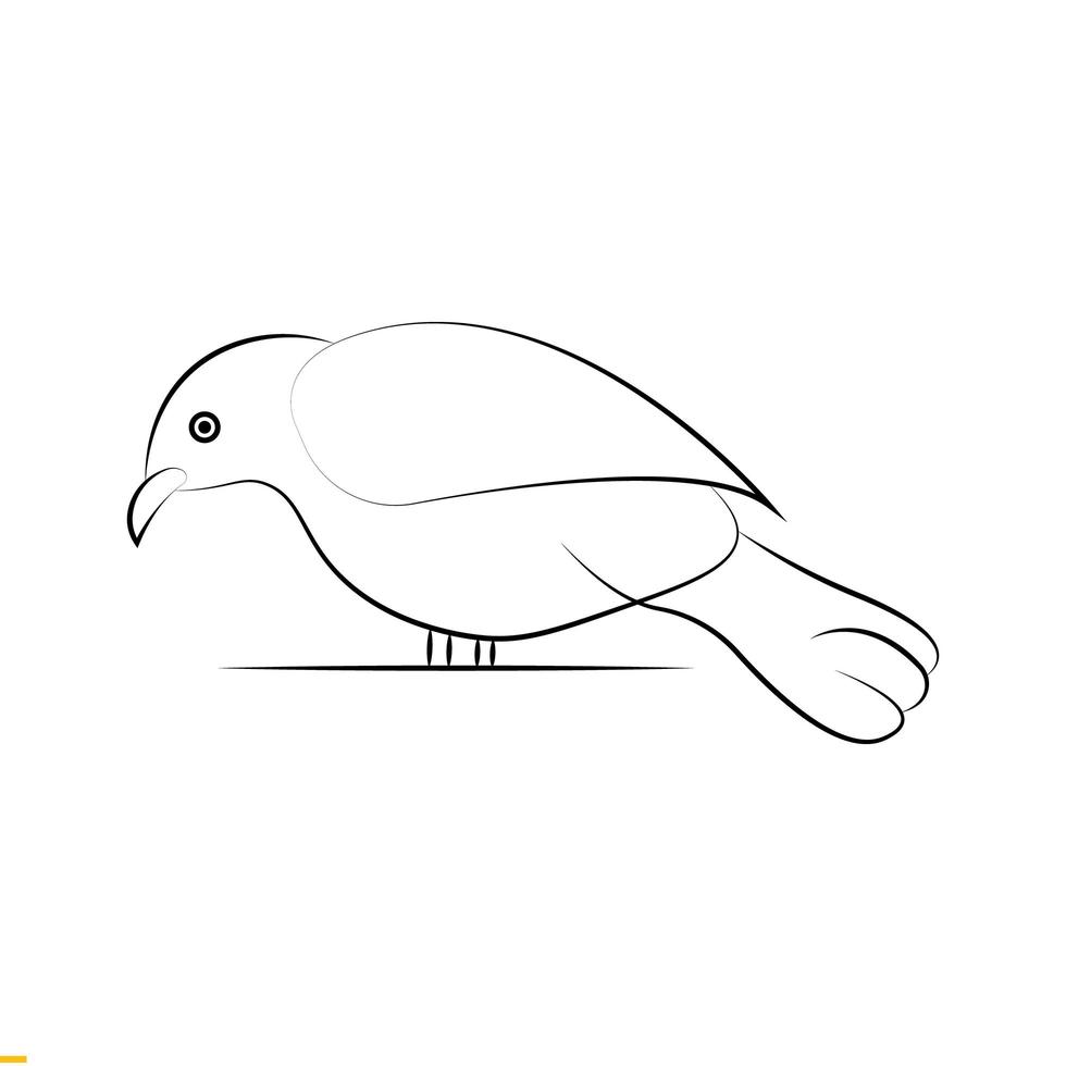 création de logo vectoriel d'art de ligne d'oiseau pour les entreprises et l'entreprise