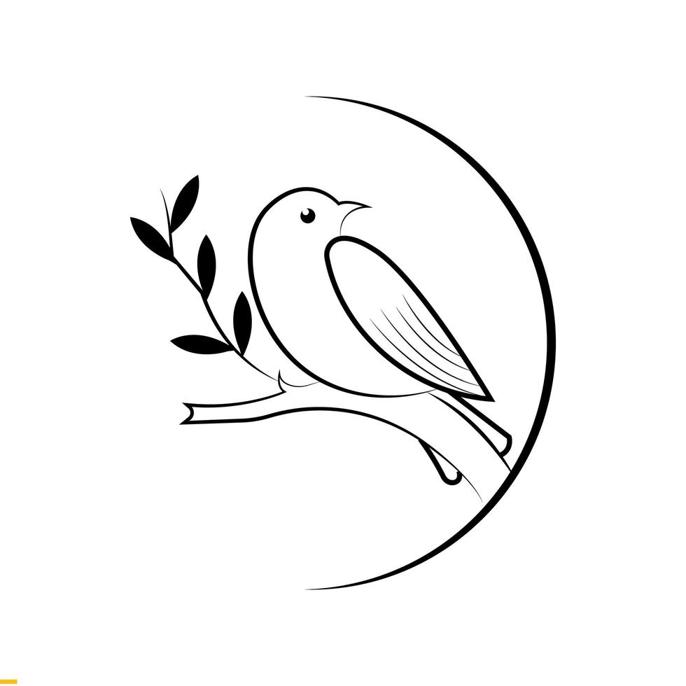 modèle de conception de logo créatif d'oiseau pour les entreprises et les entreprises vecteur