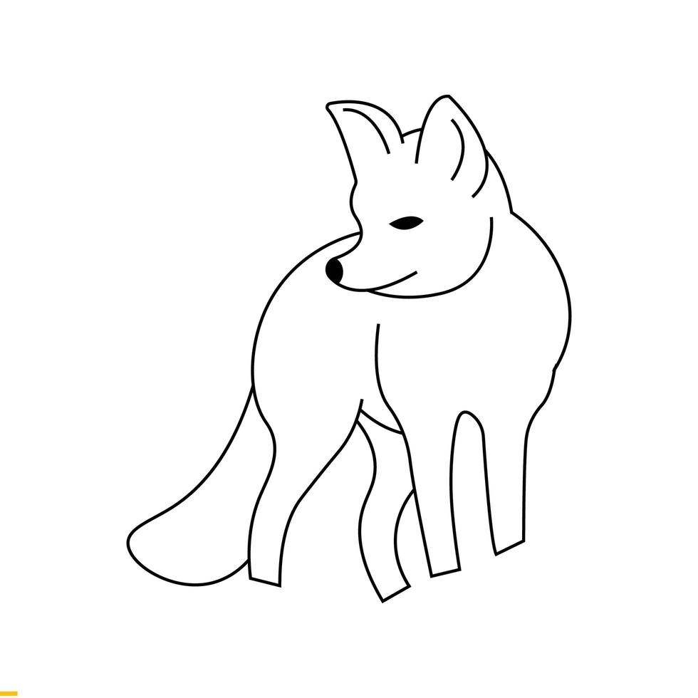 modèle de logo d'art de ligne de loup pour les entreprises et les entreprises vecteur