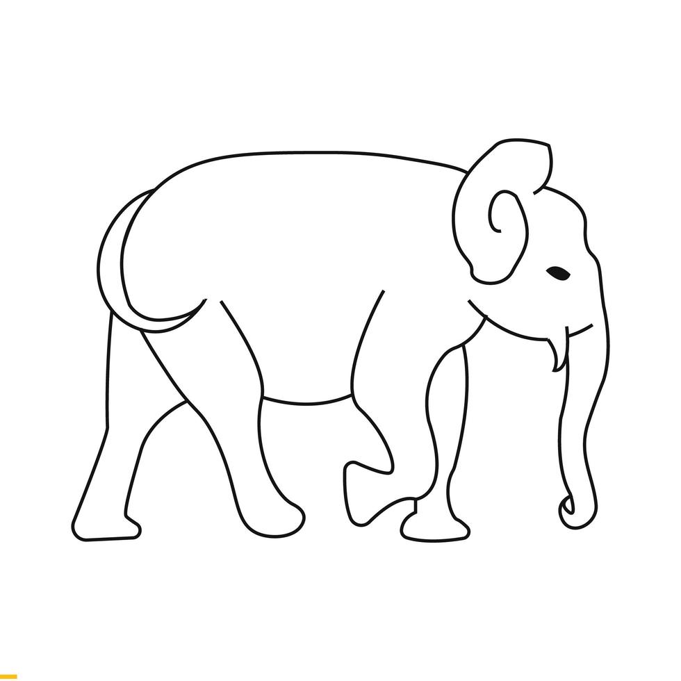 création de logo vectoriel d'art de ligne d'éléphant pour les entreprises et l'entreprise