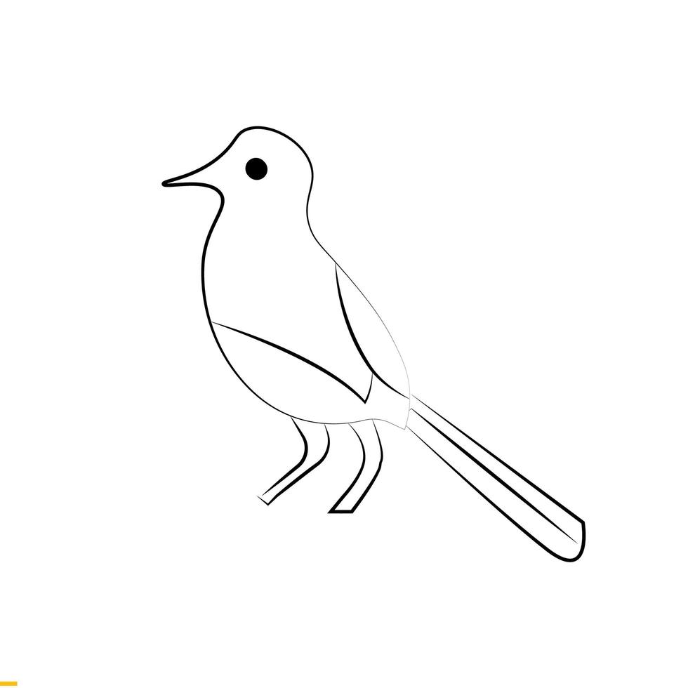 création de logo vectoriel d'art de ligne d'oiseau pour les entreprises et l'entreprise