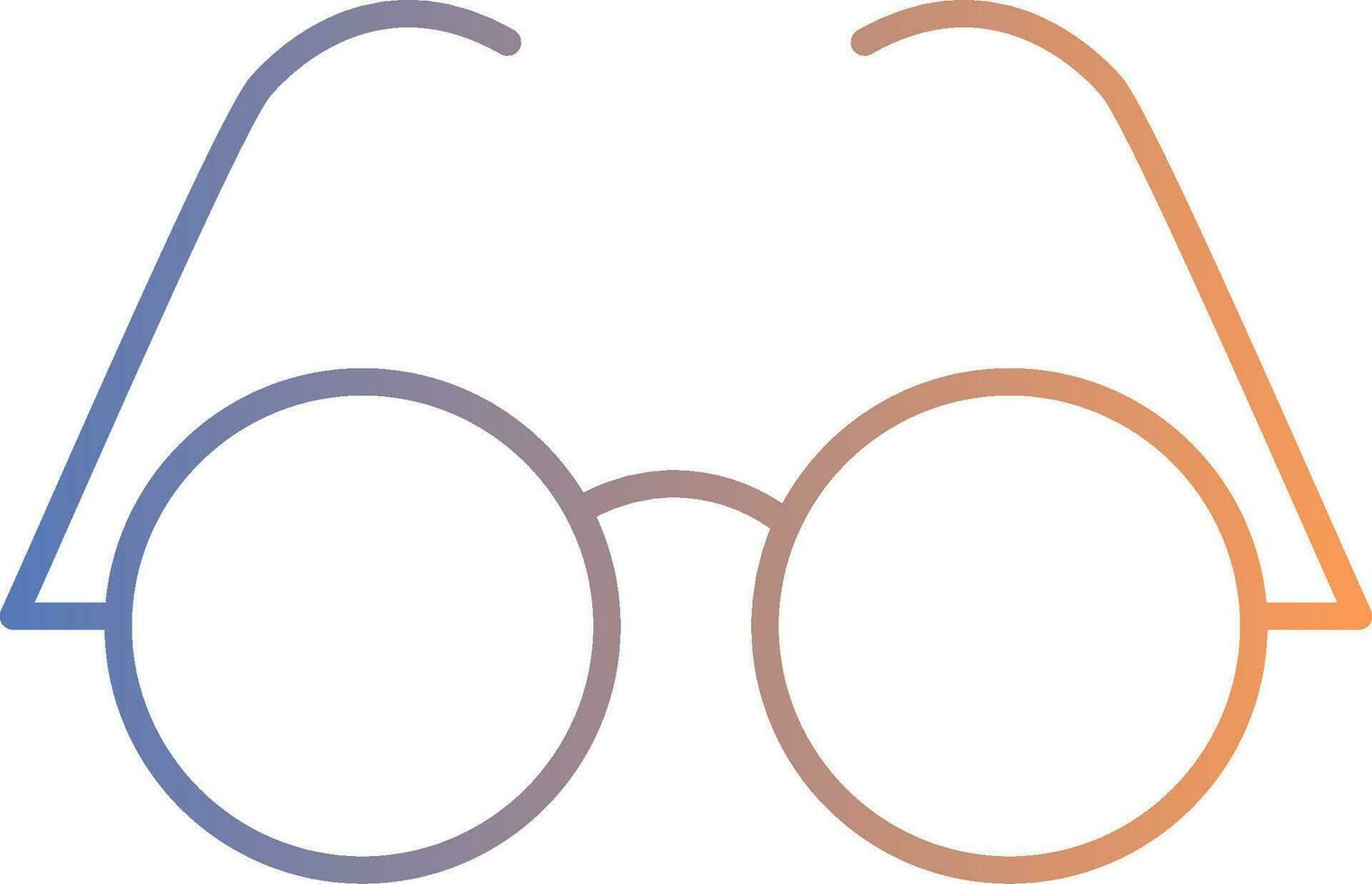 icône de dégradé de ligne de lunettes vecteur