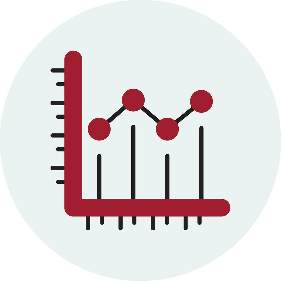 icône de vecteur de graphique en courbes