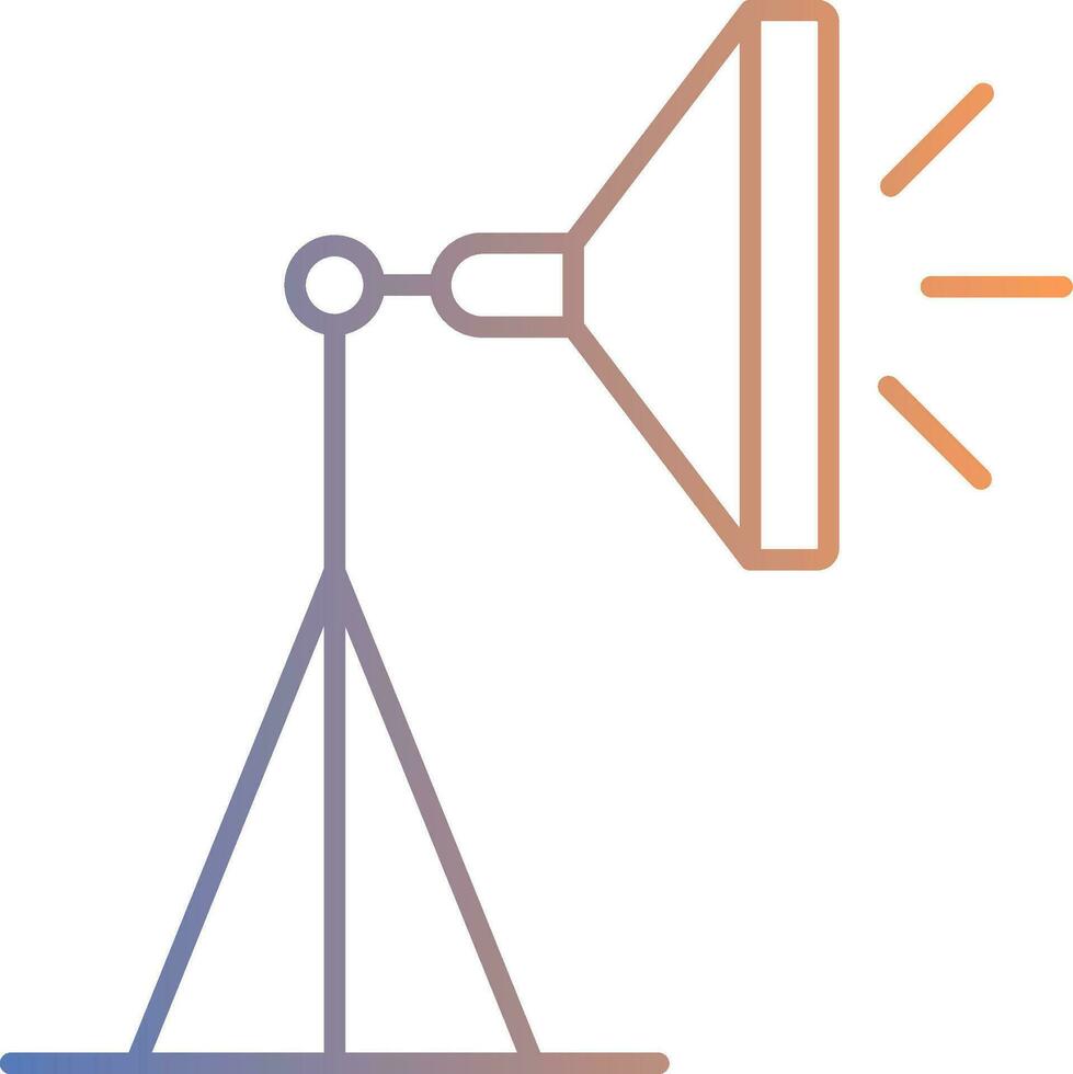 studio éclairage ligne pente icône vecteur