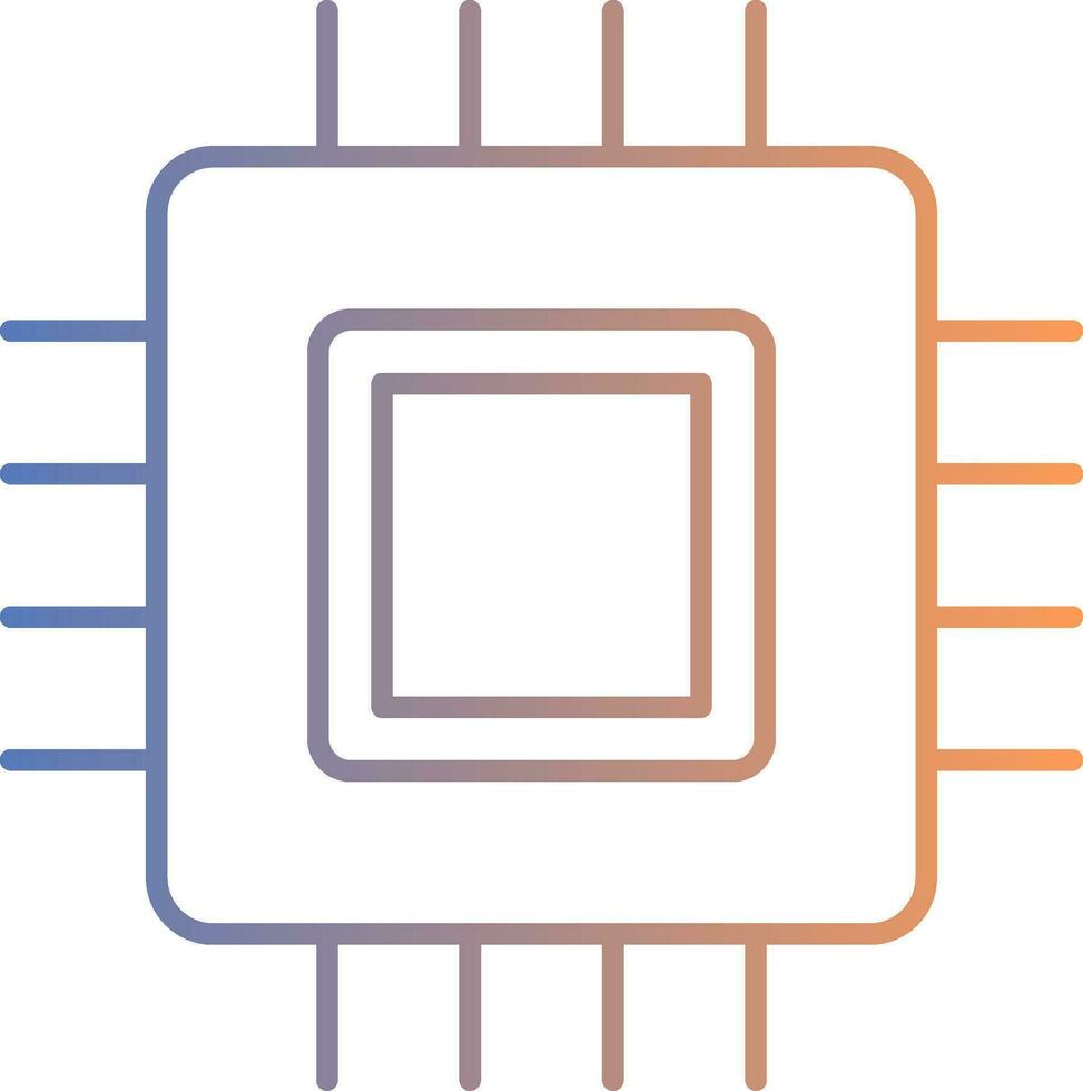 icône de gradient de ligne de circuit imprimé vecteur