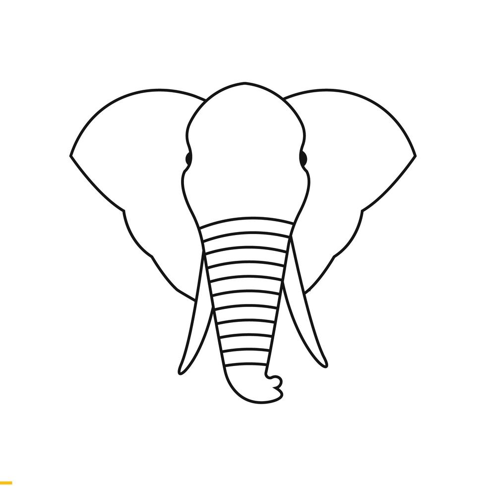 création de logo vectoriel d'art de ligne d'éléphant pour les entreprises et l'entreprise