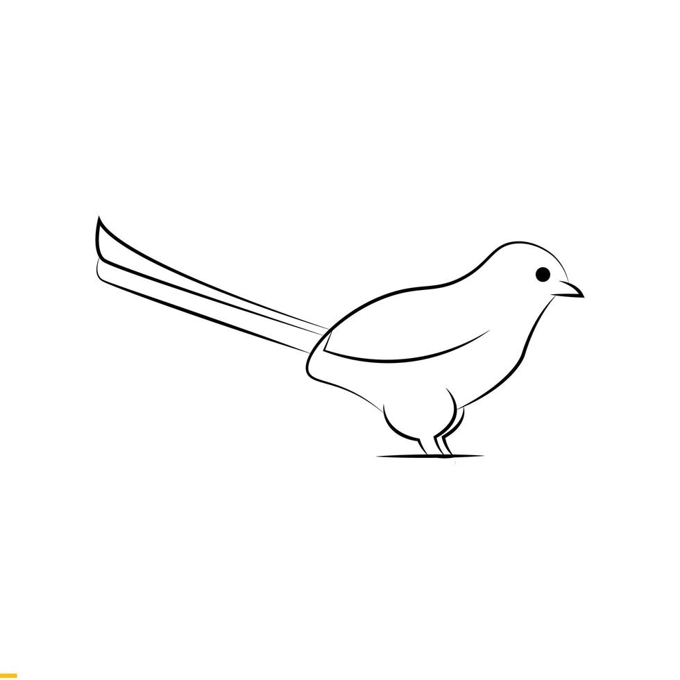 création de logo vectoriel d'art de ligne d'oiseau pour les entreprises et l'entreprise