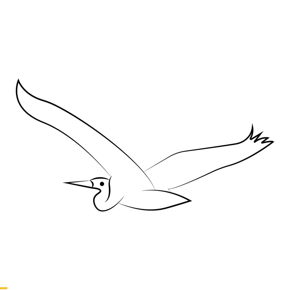 création de logo vectoriel d'art de ligne d'oiseau pour les entreprises et l'entreprise