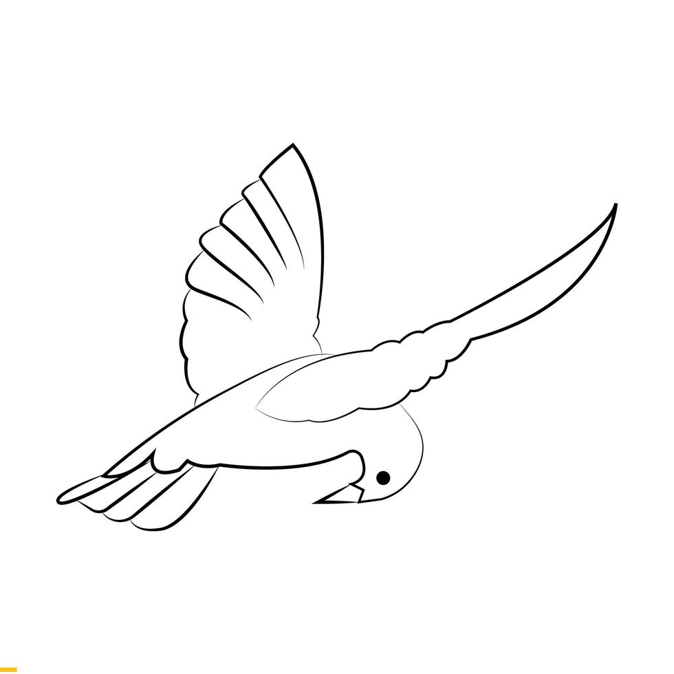 création de logo vectoriel d'art de ligne d'oiseau pour les entreprises et l'entreprise