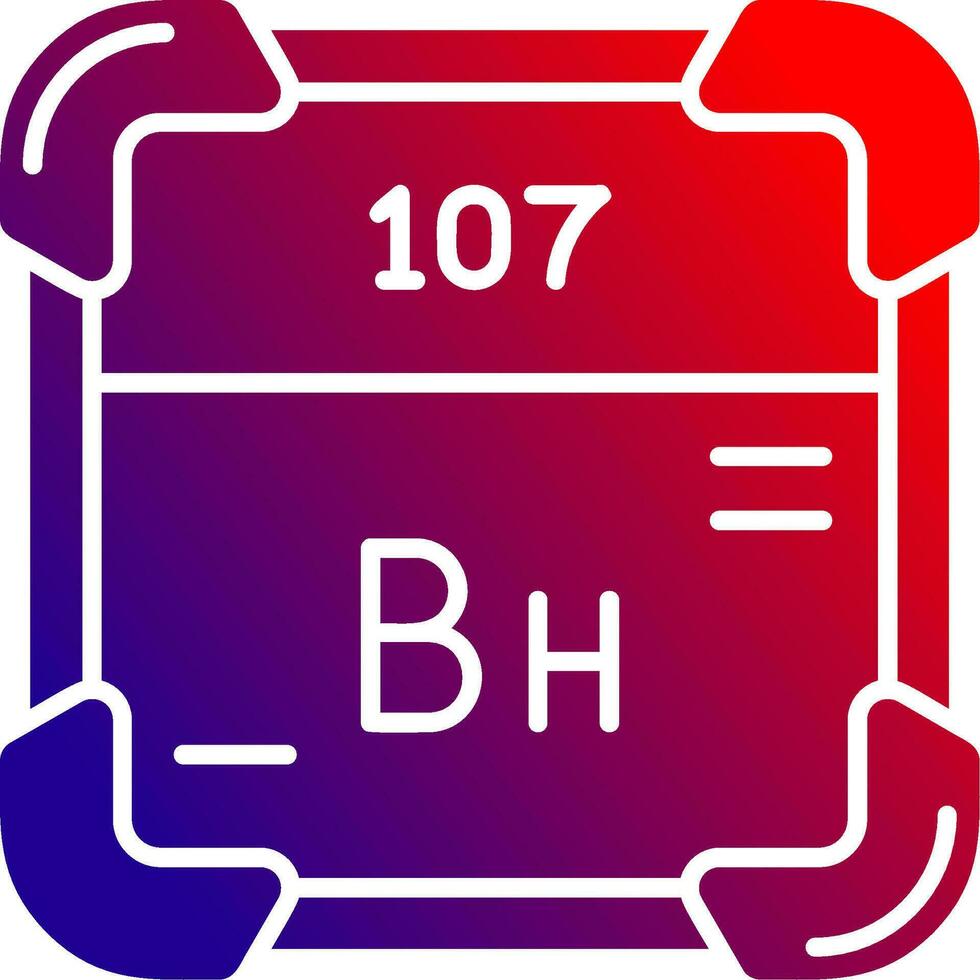 bohrium solide pente icône vecteur