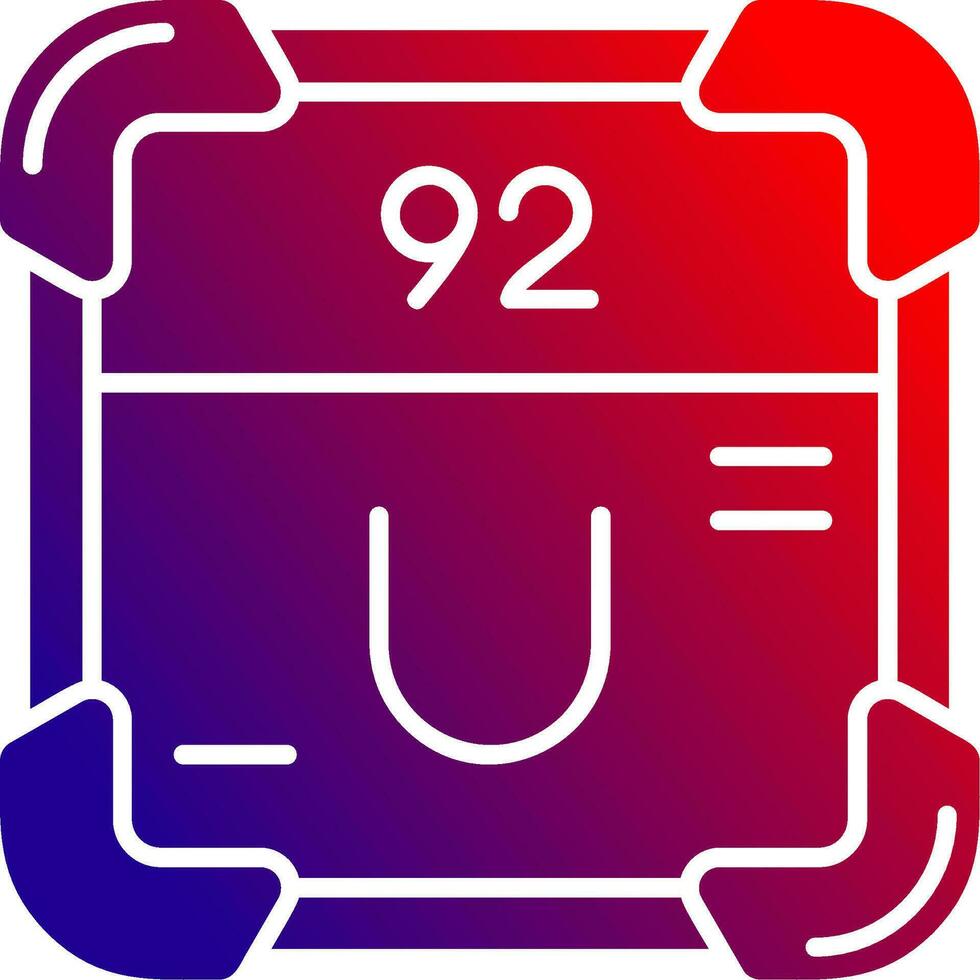 uranium solide pente icône vecteur