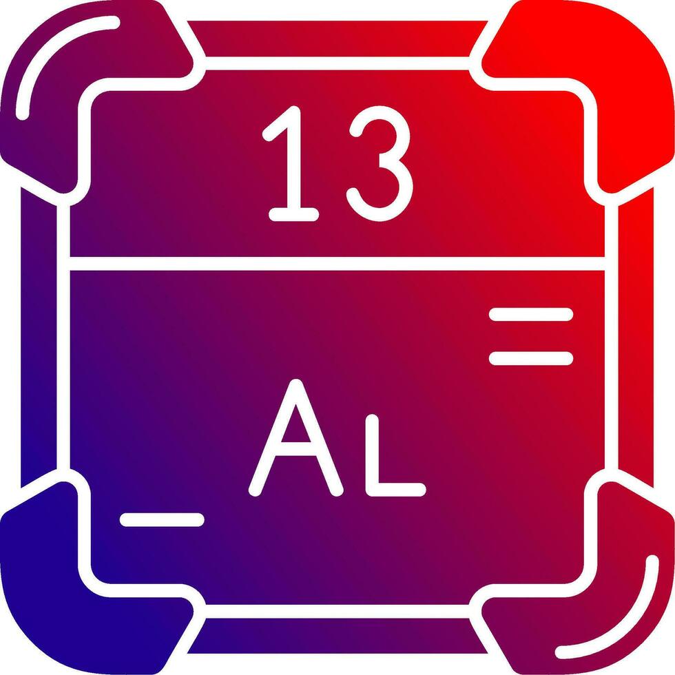 aluminium solide pente icône vecteur