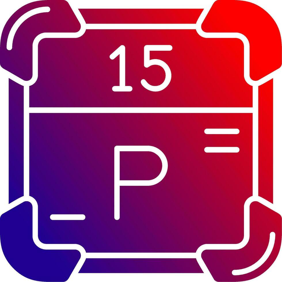 phosphore solide pente icône vecteur