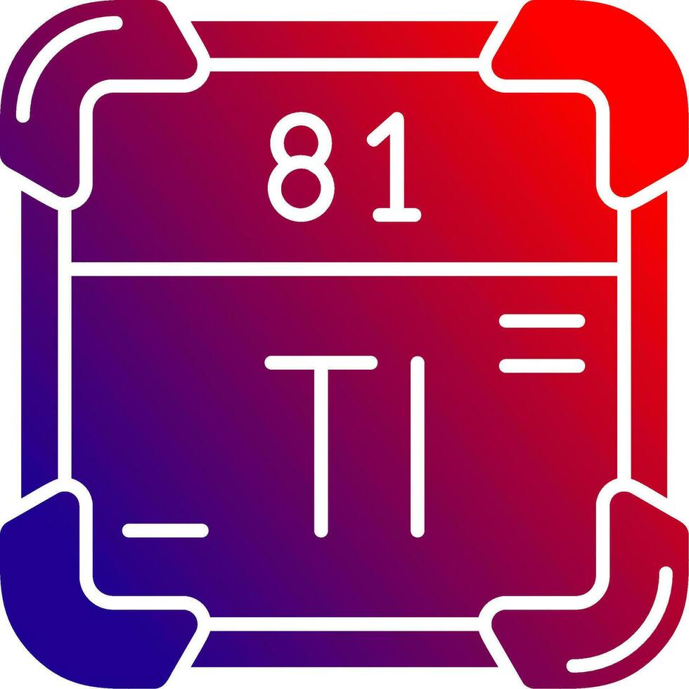 thallium solide pente icône vecteur