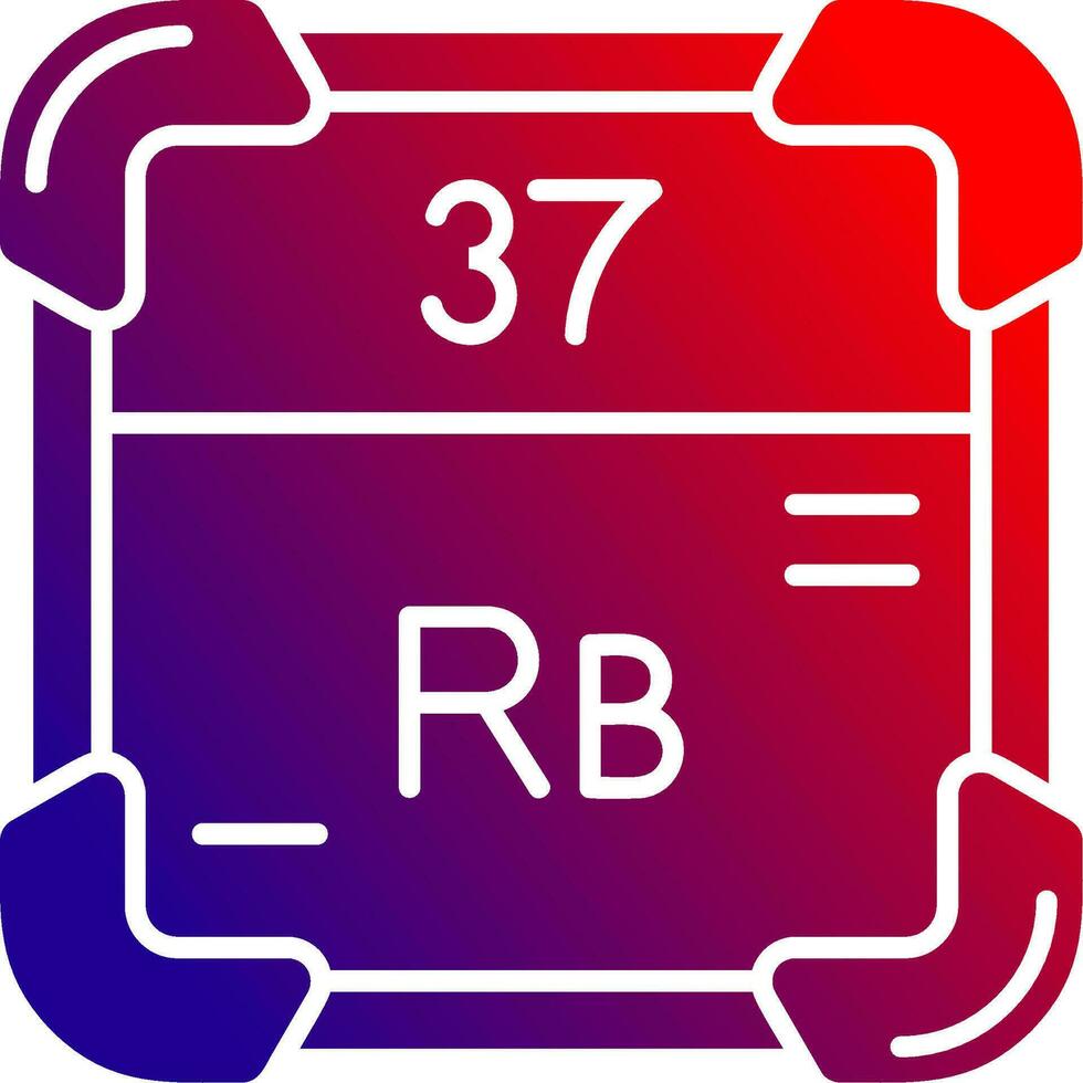 rubidium solide pente icône vecteur