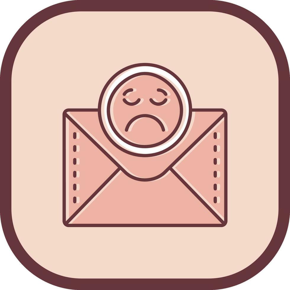 emoji ligne rempli glissé icône vecteur