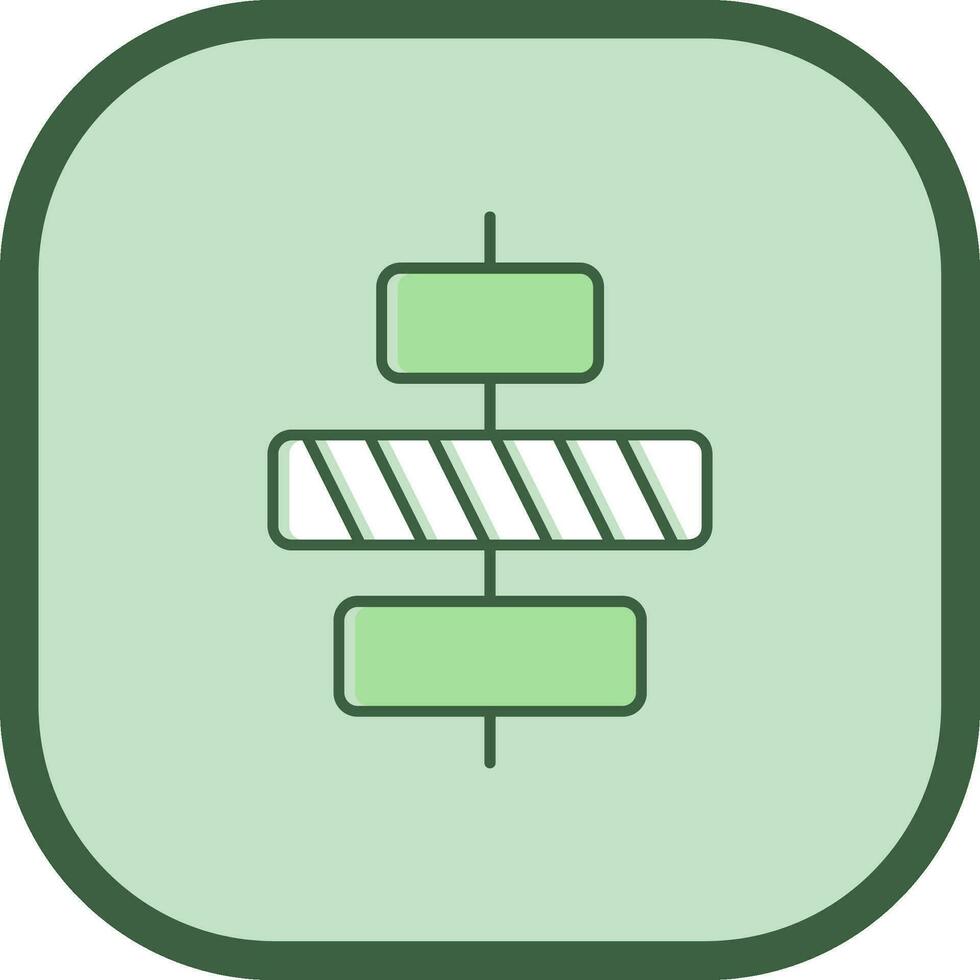 centre alignement ligne rempli glissé icône vecteur