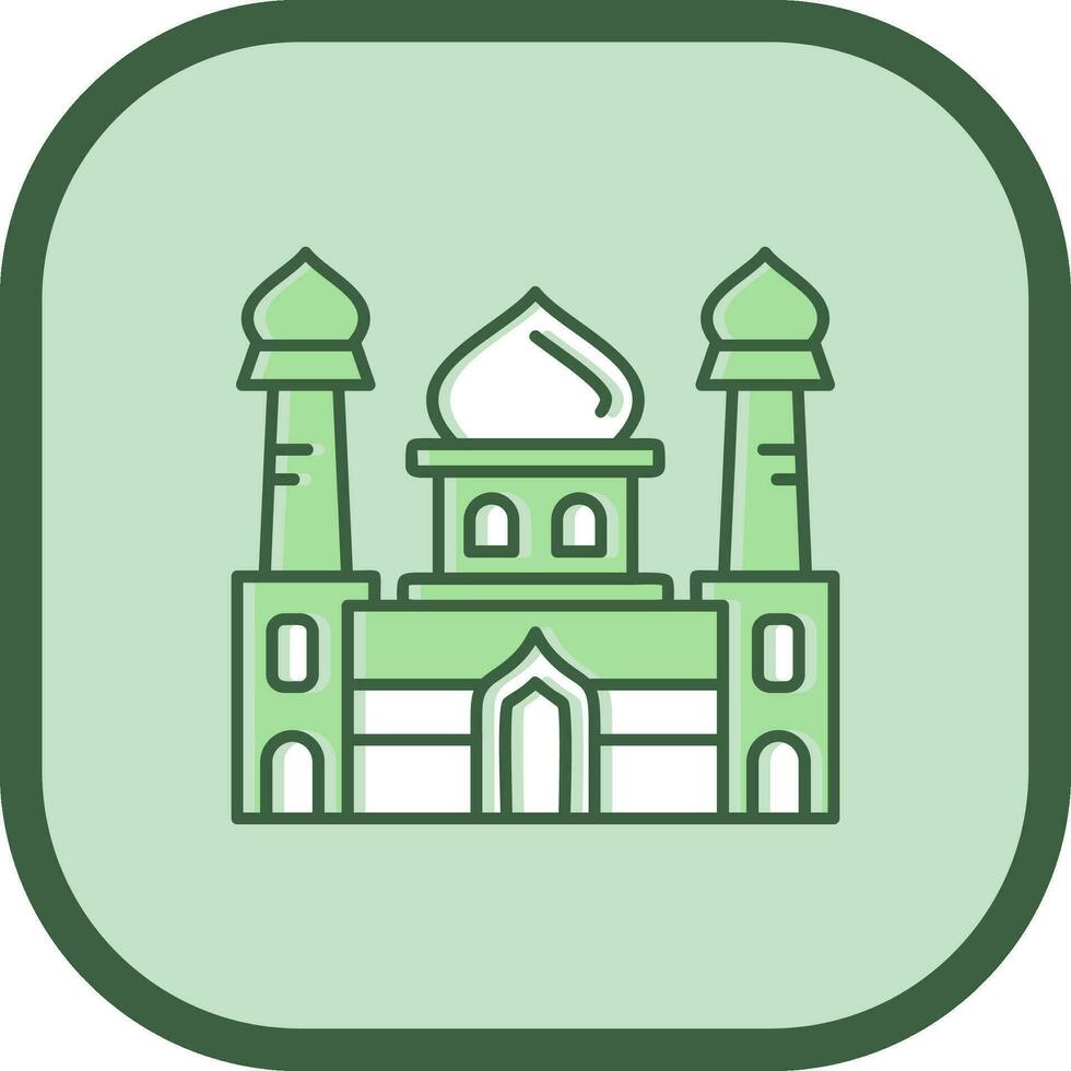 mosquée ligne rempli glissé icône vecteur