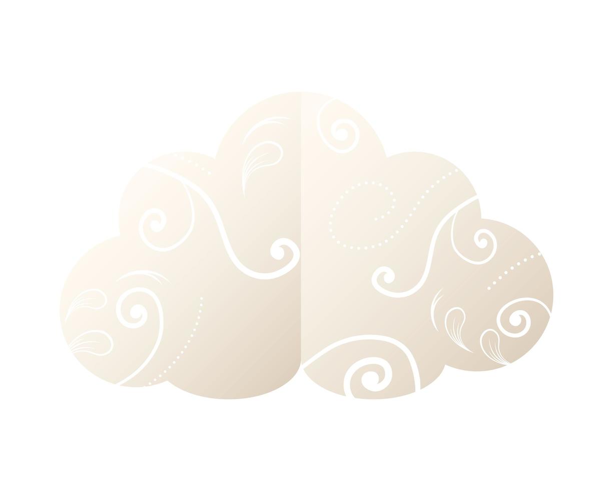 icône de nuage musulman vecteur
