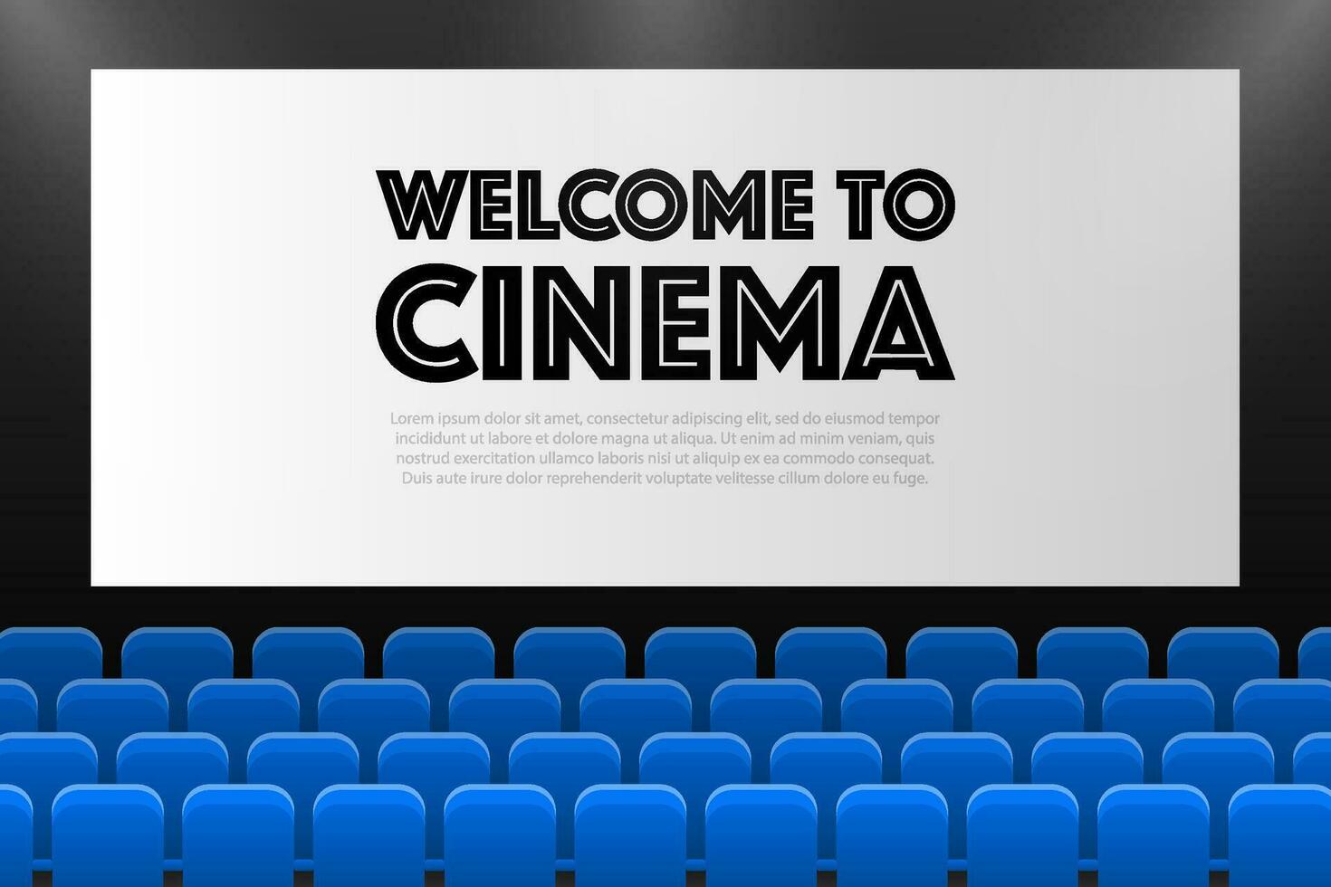 cinéma salle. film théâtre intérieur. vecteur illustration.