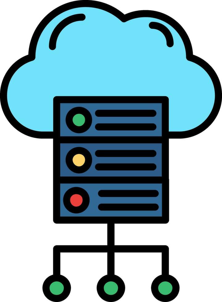 icône de vecteur de serveur cloud