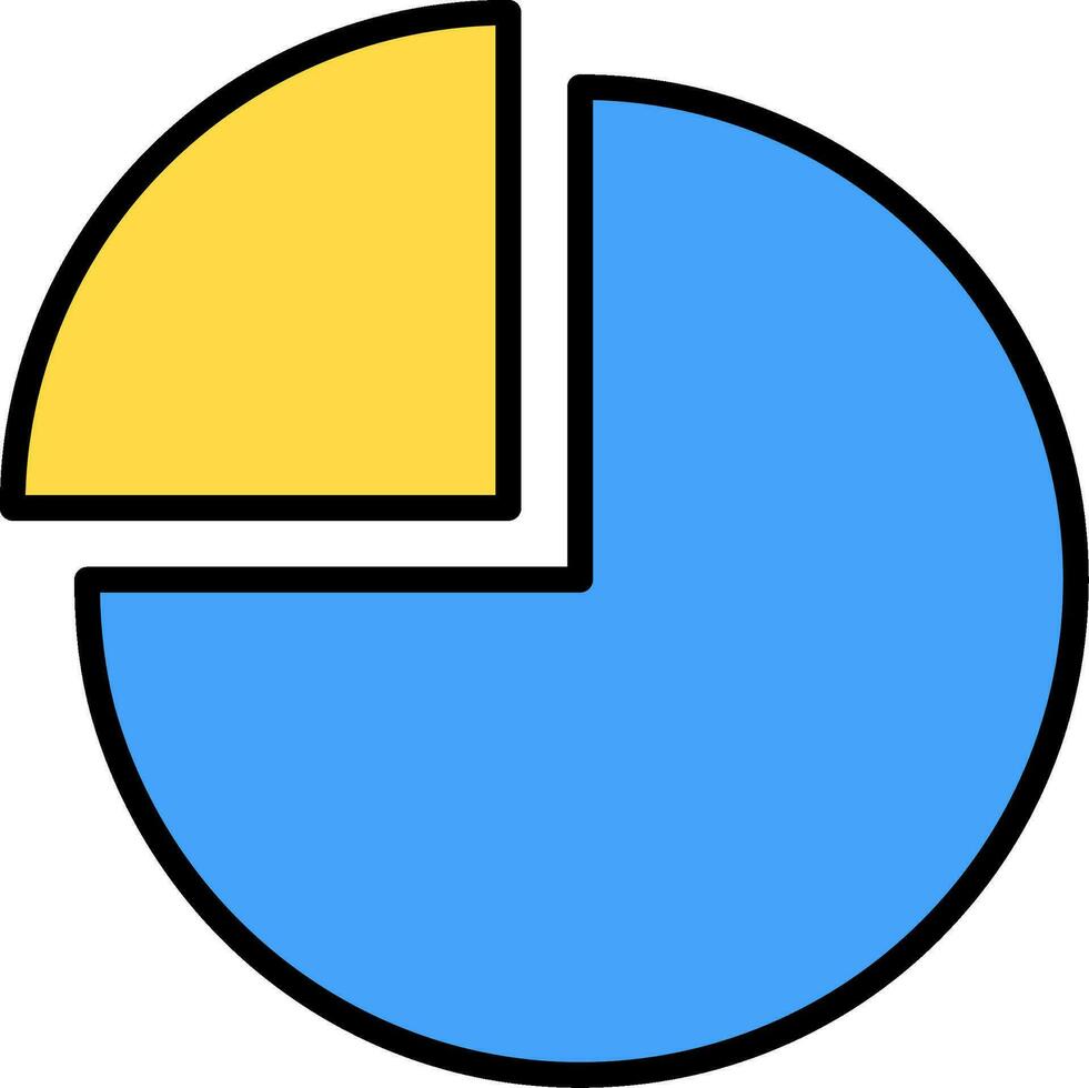 icône de vecteur de graphique à secteurs