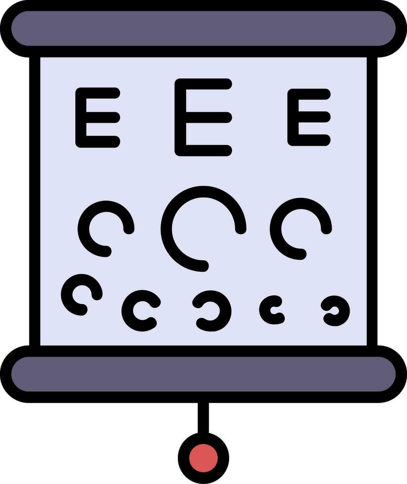 icône de vecteur de test oculaire