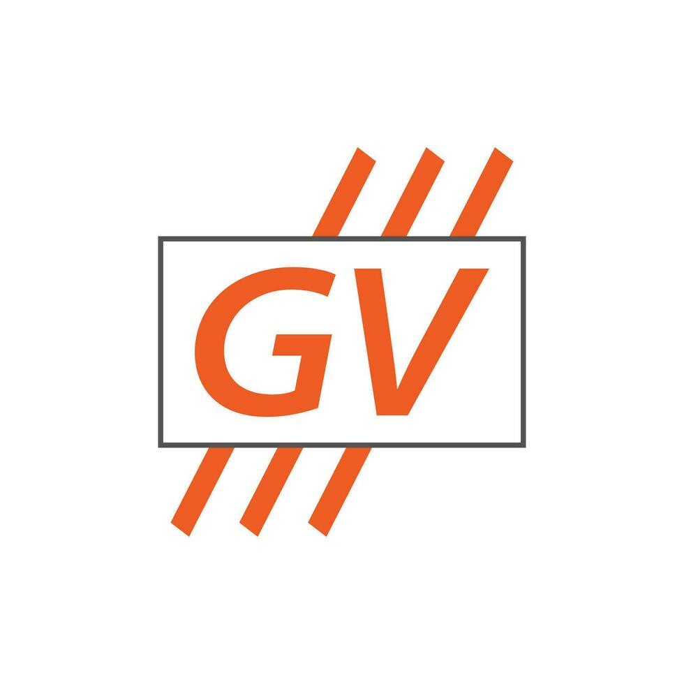 lettre gv logo. gv logo conception vecteur illustration pour Créatif entreprise, entreprise, industrie. pro vecteur