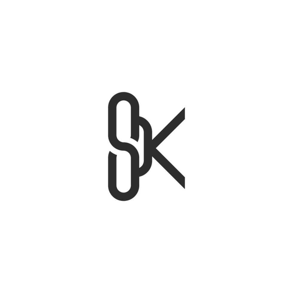 alphabet lettres initiales monogramme logo ks, sk, k et s vecteur