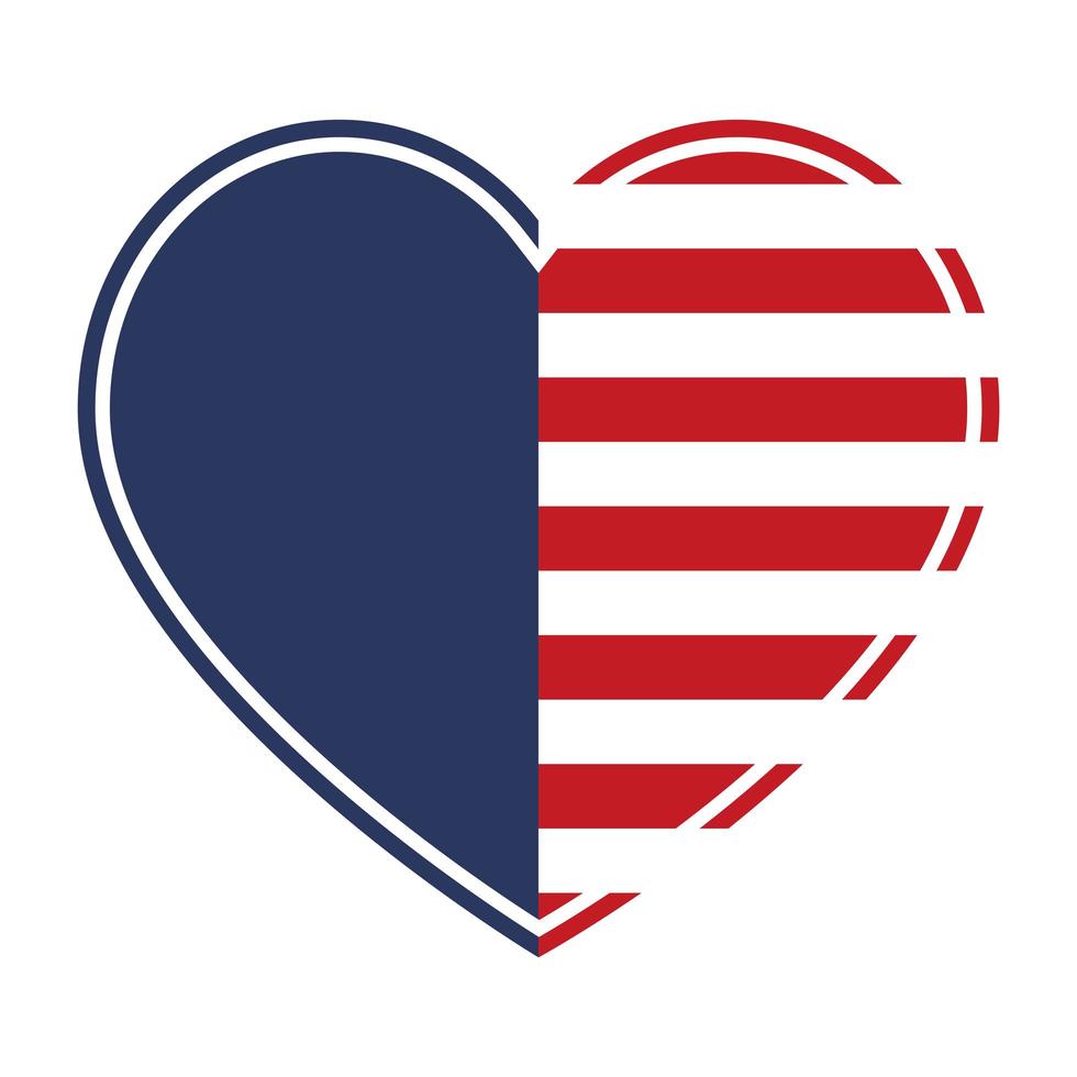 insigne de coeur des états-unis vecteur