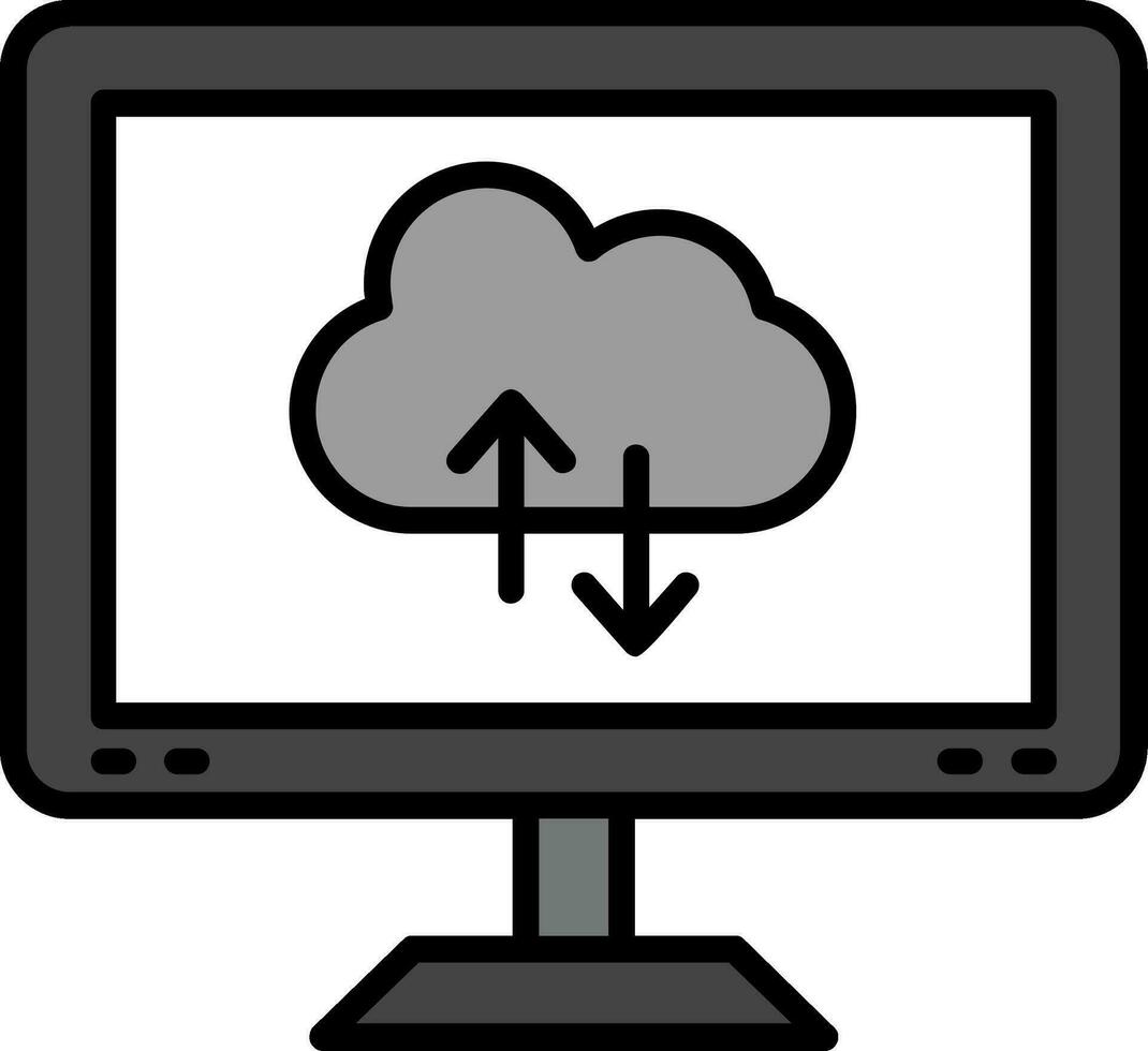 icône de vecteur de cloud computing