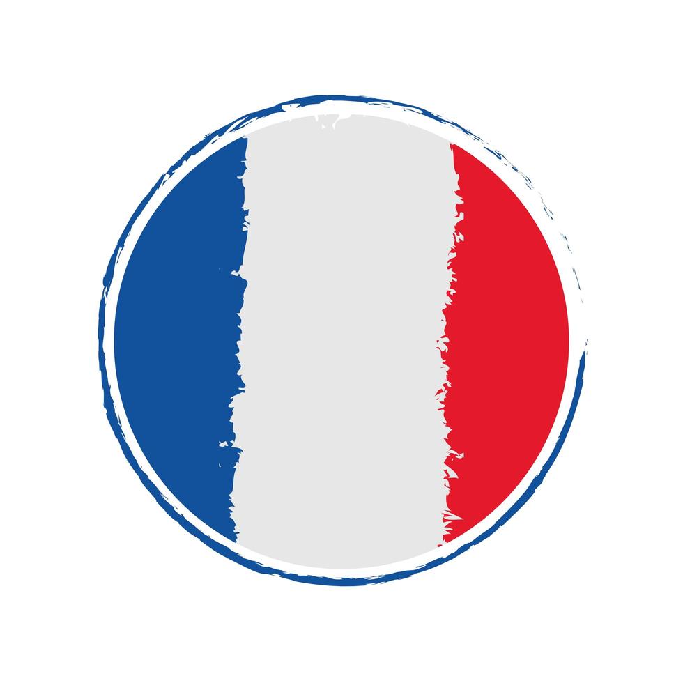 drapeau français rond vecteur