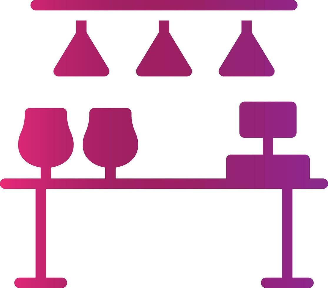 conception d'icône créative de comptoir de bar vecteur