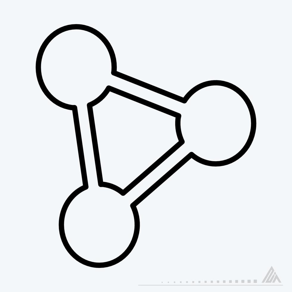 vecteur d'icône de molécule - style de ligne