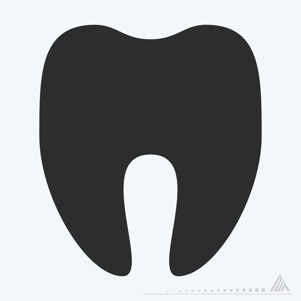 vecteur d'icône de dent - style glyphe