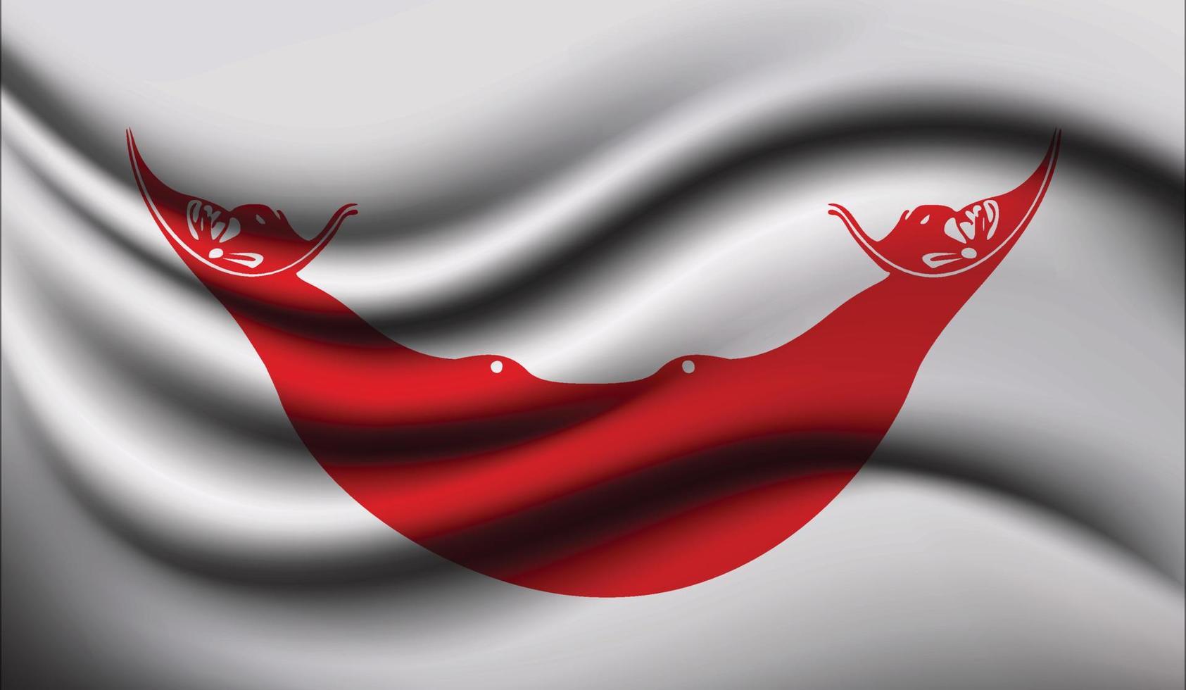 conception de drapeau ondulant réaliste de l'île de pâques vecteur