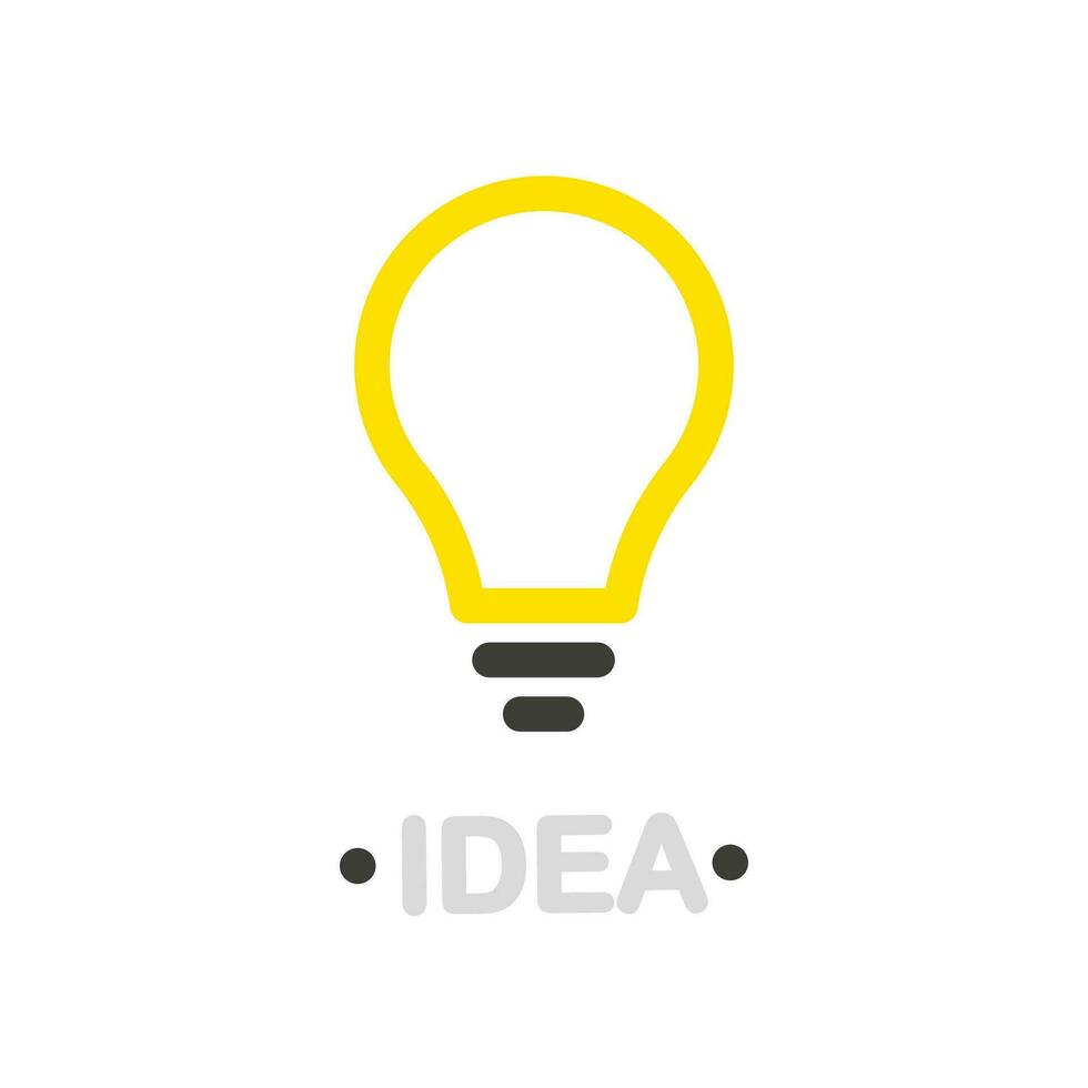 le lumière ampoule est plein de des idées et Créatif pensée. lumière ampoule icône. vecteur
