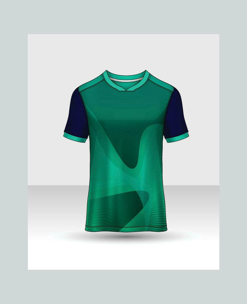 modèle de conception de t-shirt sport, maquette de maillot de football pour club de football. vue avant et arrière uniforme. vecteur