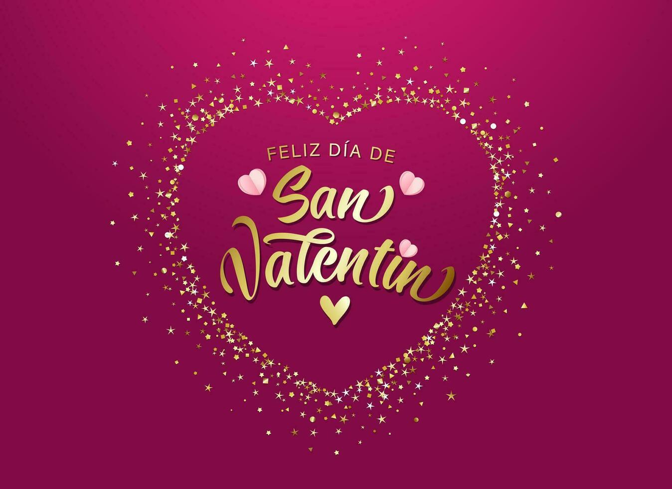 feliz dia de san Valentin Espagnol carte postale - content la Saint-Valentin journée vecteur